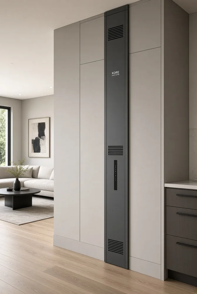 Kore utility spine home systems column, concept render