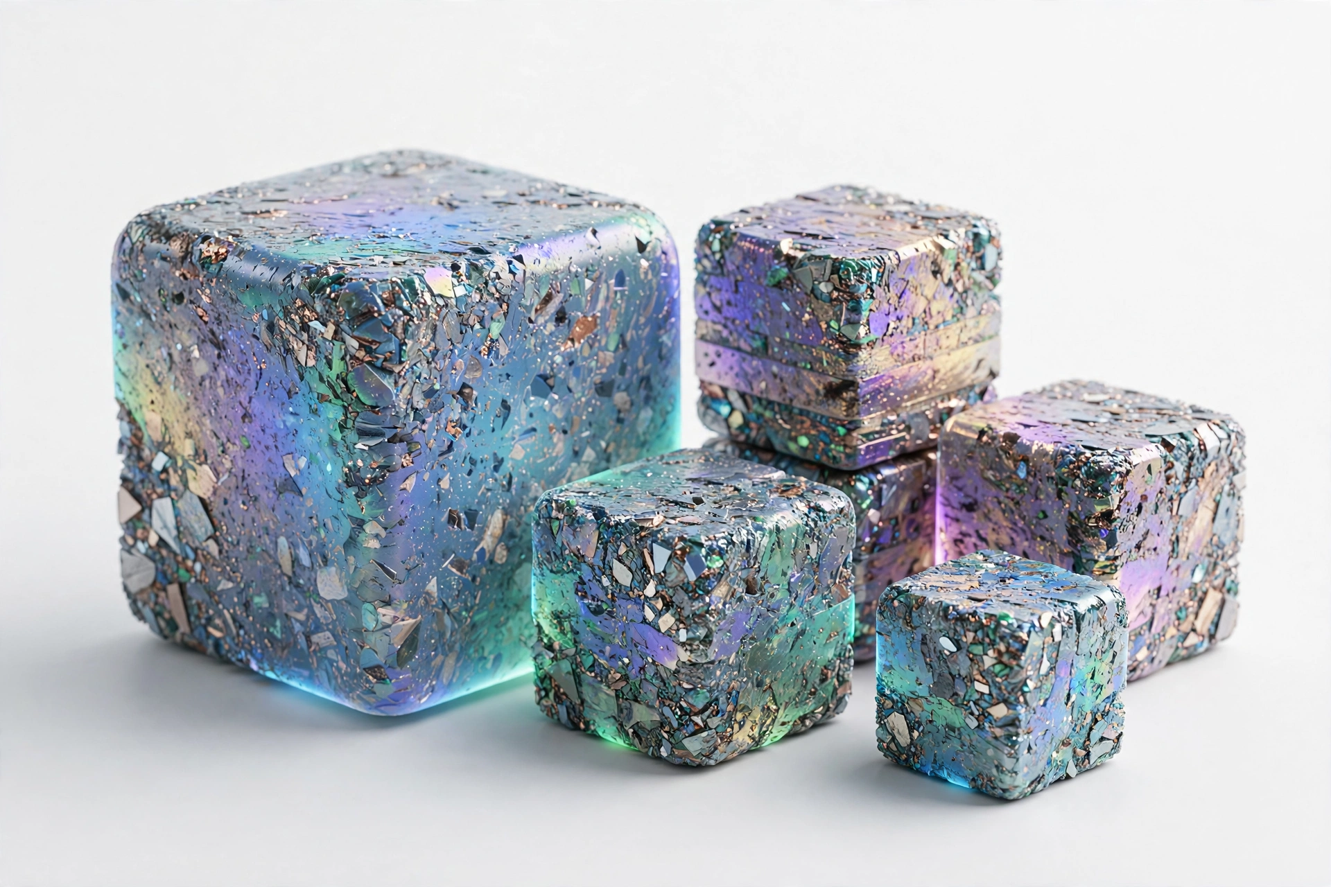 Upcycled ore blocks, concept visualization